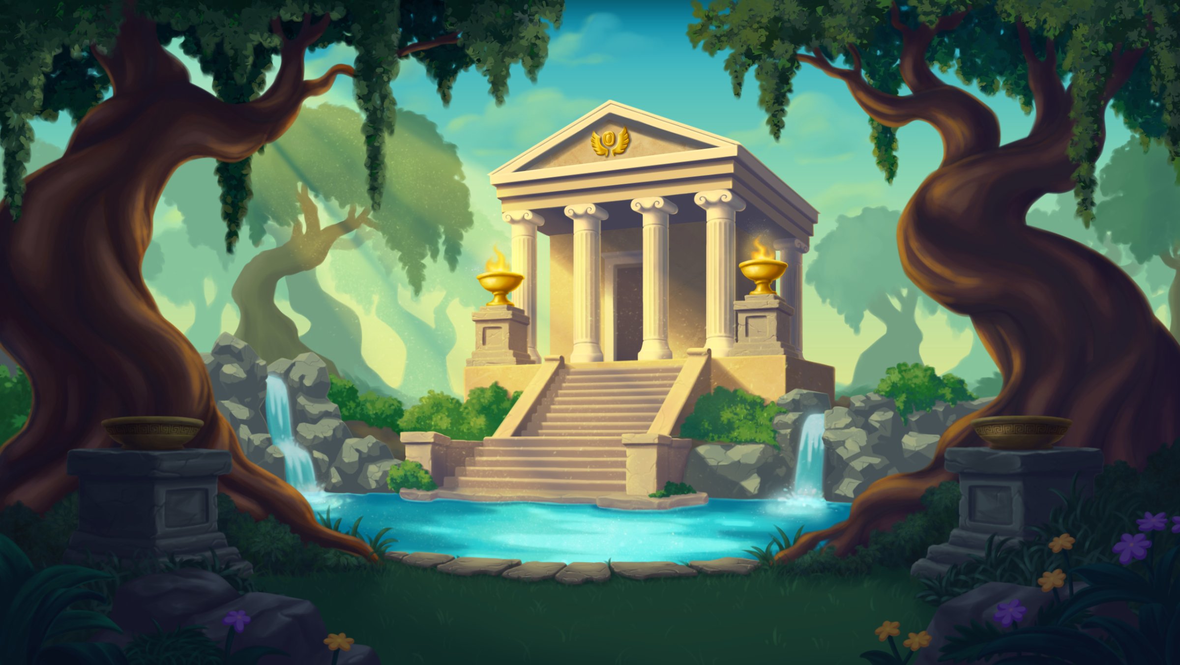 Greek Temple Background